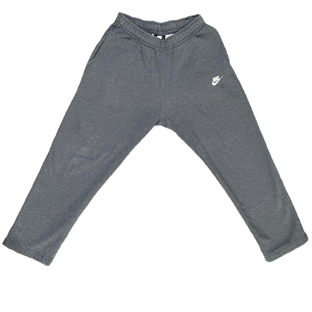 nike heather grey small draw string sweat pants